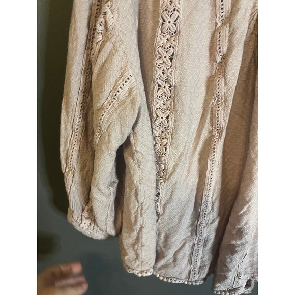 Free people crocheted romper blush pink size medium - Picture 4 of 4